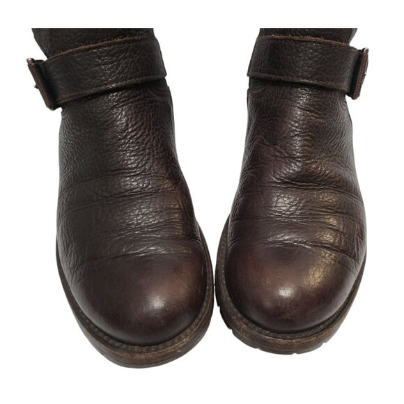 GRAVATI Wilkes Bashford Pebbled Leather Moto Boot - Picture 4 of 12